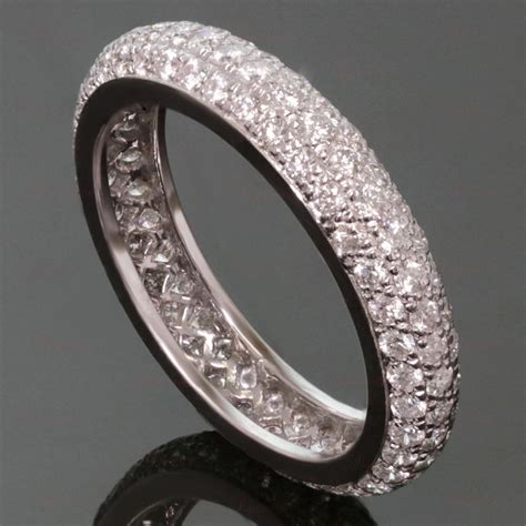 cartier platinum diamond wedding band